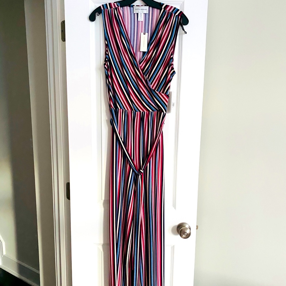 Anthropologie Donna Morgan Striped Jumpsuit